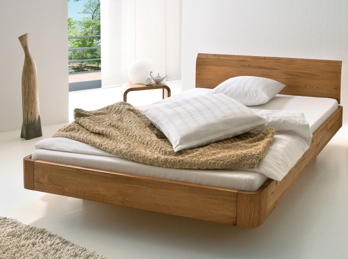 cama flotante de madera