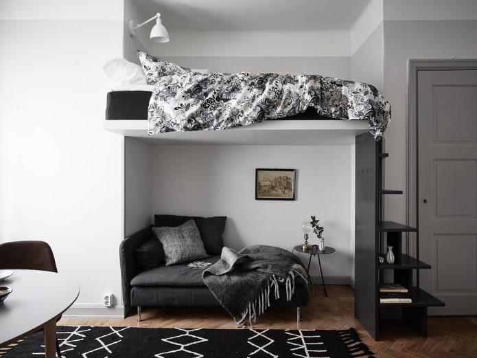 dobleng loft bed sa interior