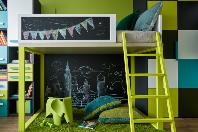 loft bed sa loob ng nursery