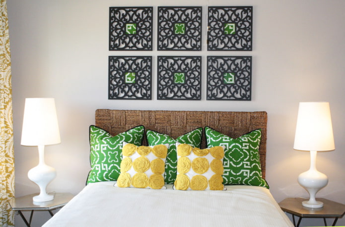 Rattan headboard