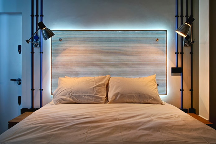 backlit headboard