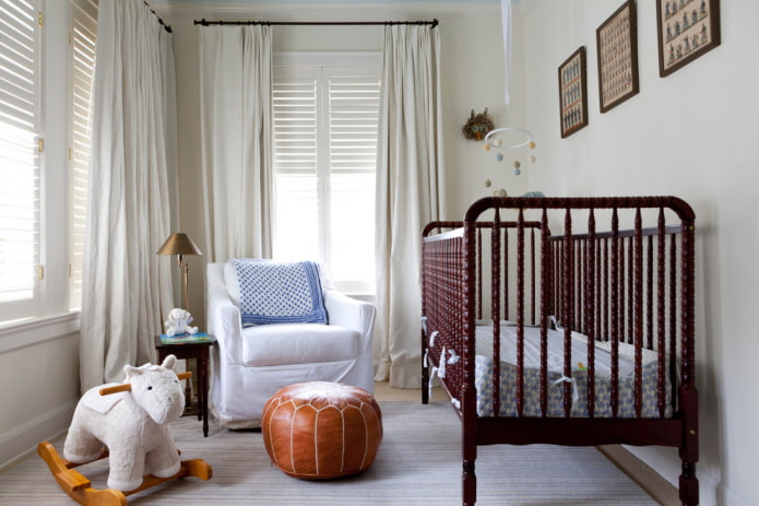 leather pouf sa loob ng nursery