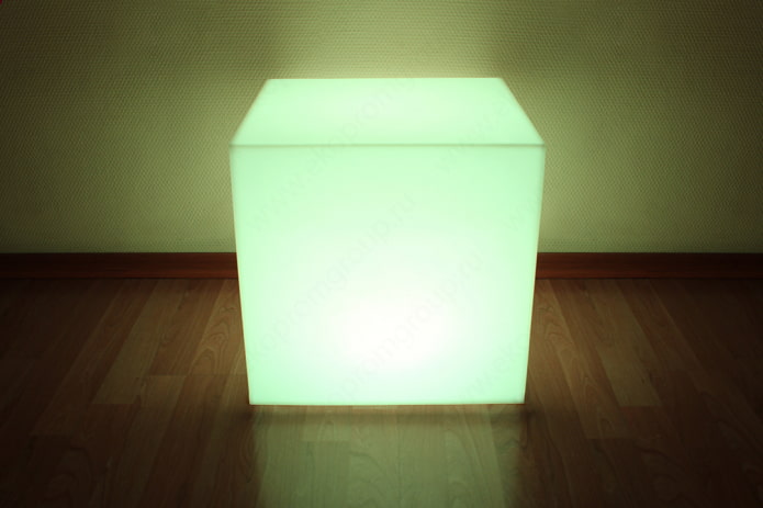 backlit pouf sa interior