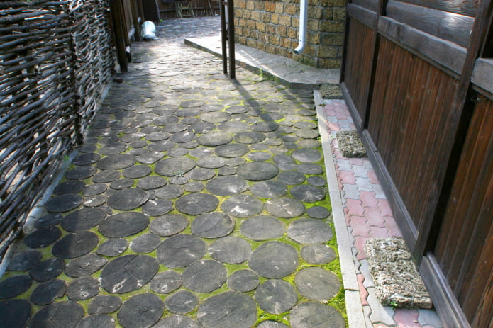 Azulejo de acera de grano de madera