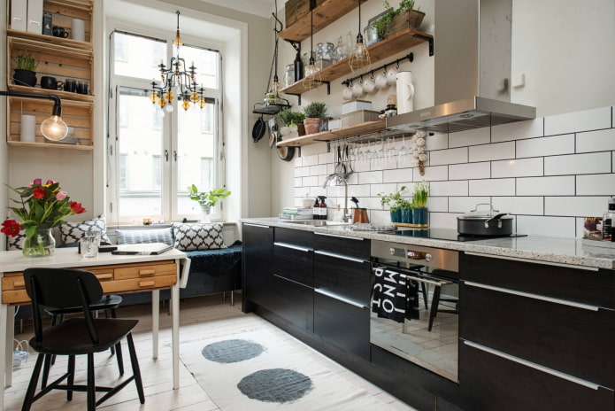 countertop ng istilong scandinavian