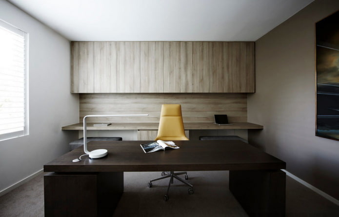 interior del estudio en el estilo del minimalismo