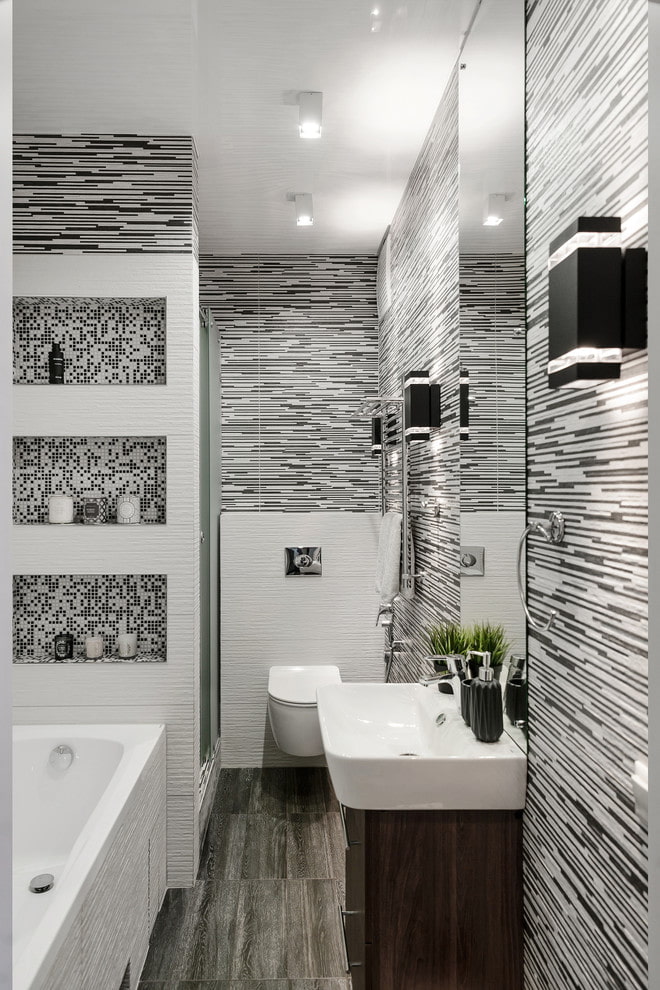 mueble de madera en el baño