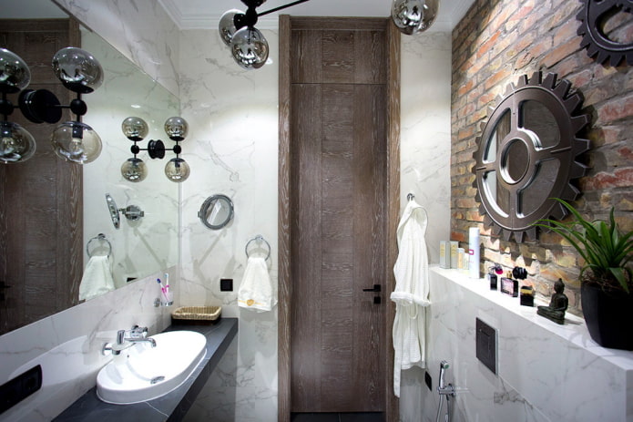 baño estilo loft