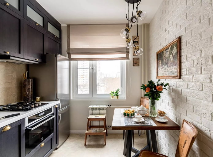 Interior de cocina en un apartamento de 50 plazas.