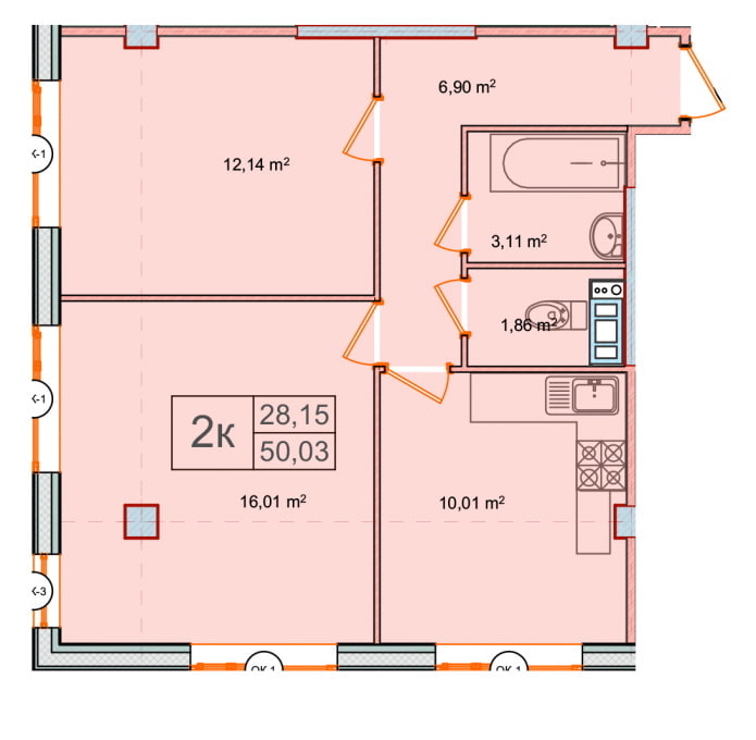 diseño del apartamento 50 plazas