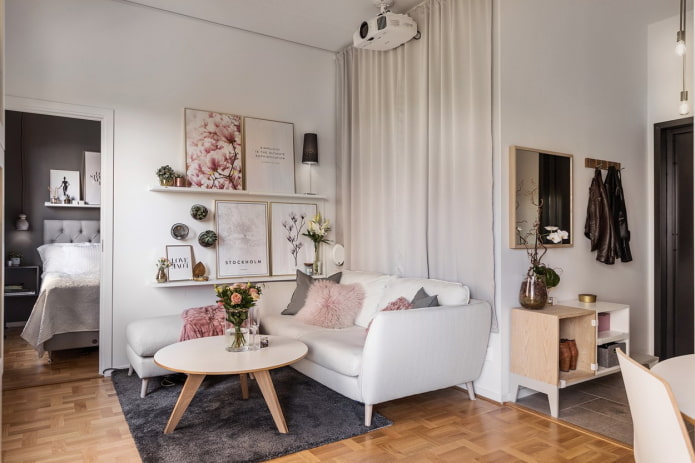 sala de estar interior en un apartamento de 36 plazas