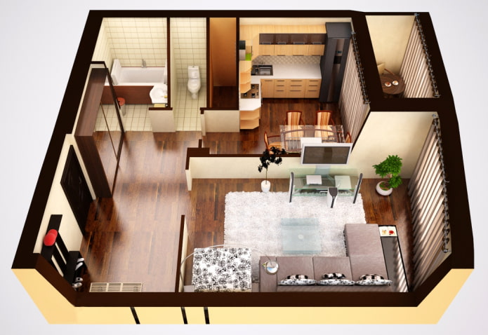 Apartamento de 1 habitación