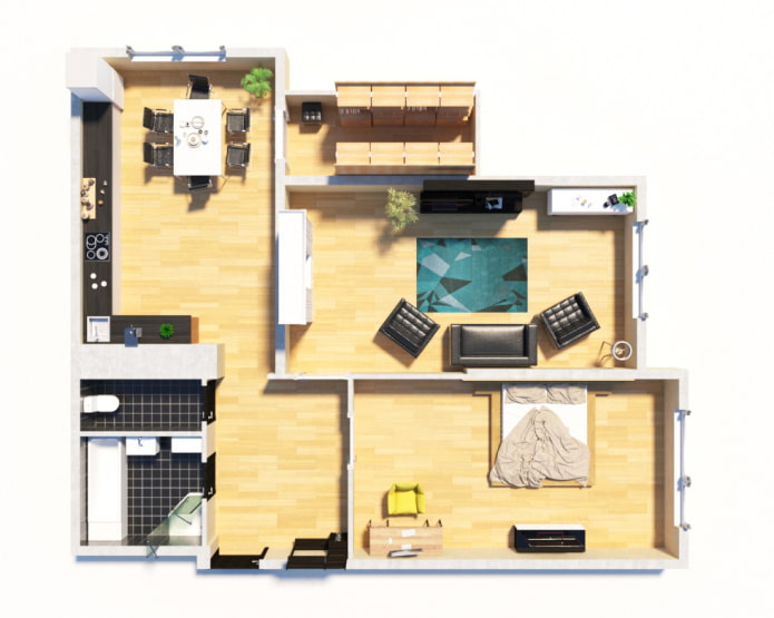 Apartamento de 2 habitaciones