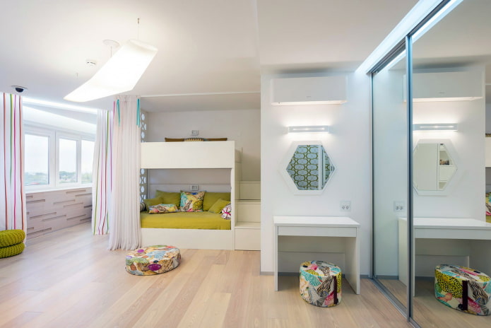 diseño de dormitorio para dos niñas