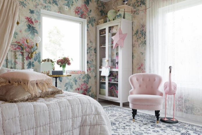 dormitorio para adolescente al estilo shabby chic