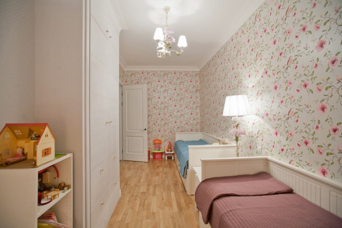 diseño de dormitorio para dos niñas