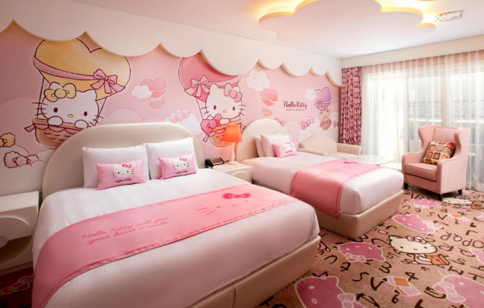 diseño de dormitorio para dos niñas