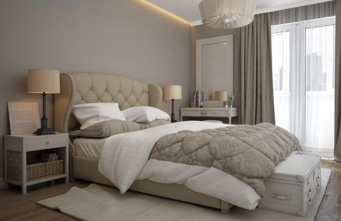 diseño de interiores en tonos gris-beige