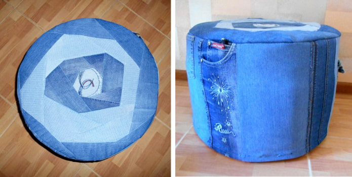 jeans pouf