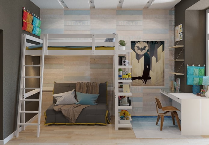 interior de una guardería para un niño en un estilo loft