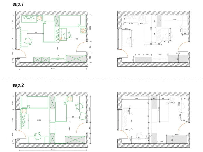 layout ng nursery para sa 2 bata