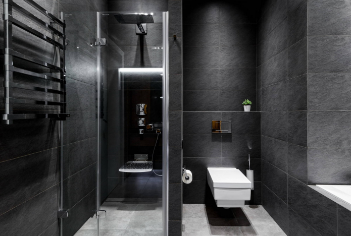 interior del baño en el estilo del minimalismo