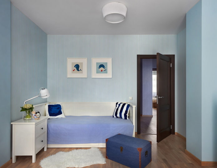 decoración de un dormitorio infantil en estilo marinero