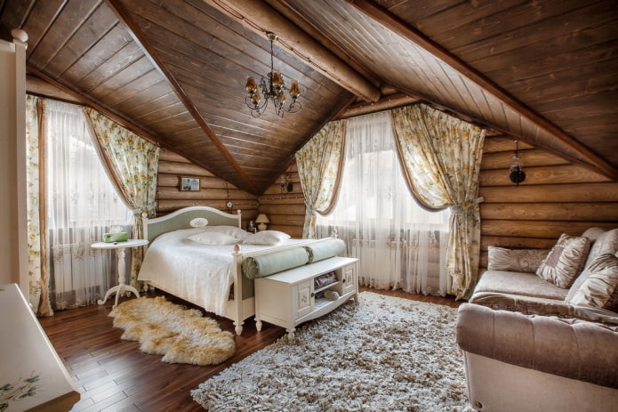 muebles en el interior del dormitorio marrón.