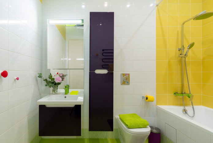 diseño de interiores de un baño combinado