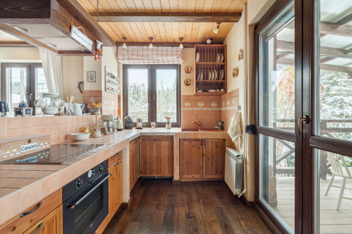 interior de cocina rústica