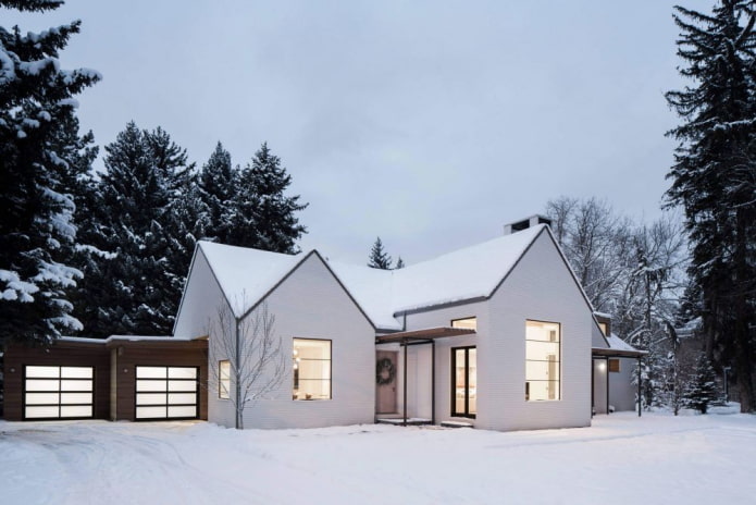 casa blanca en estilo escandinavo