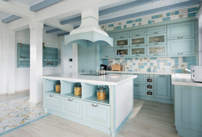 Cocina azul