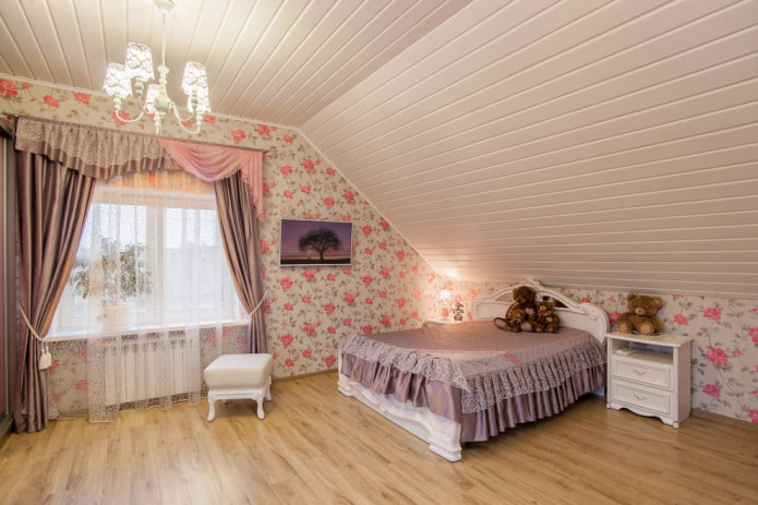 Iluminación de dormitorio infantil de estilo provenzal