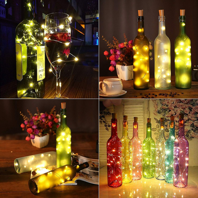 una selección de ideas de iluminación de botellas