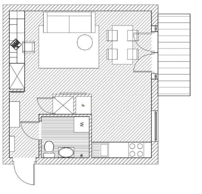 remodelación de un apartamento de una habitación en Jruschov