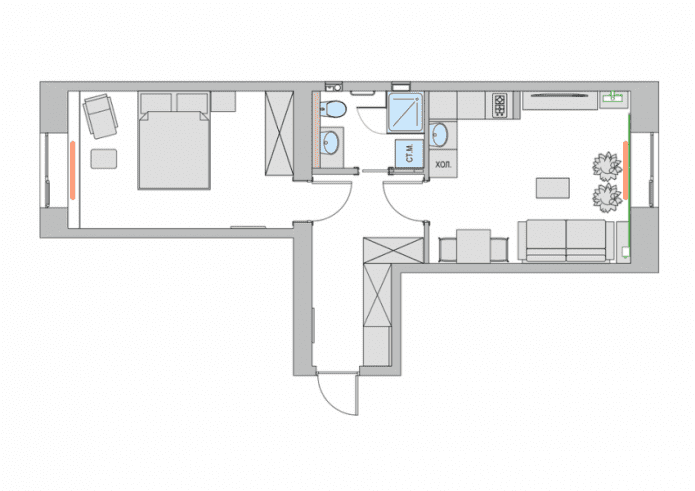 remodelación del apartamento de Khrushchev