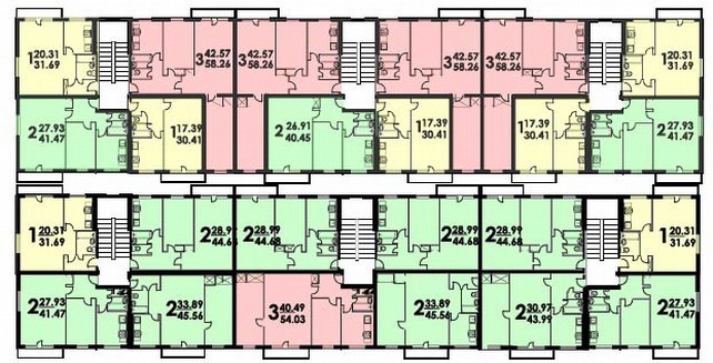 plano de un piso típico de una casa serie 335