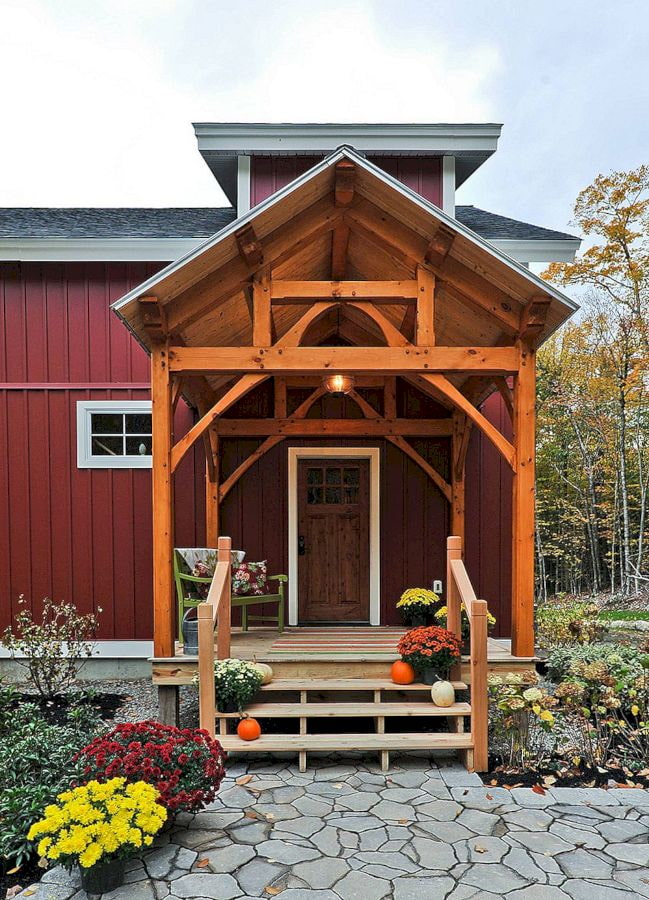 casa con porche de madera