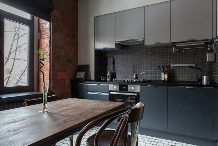 cocina 9 plazas en estilo loft