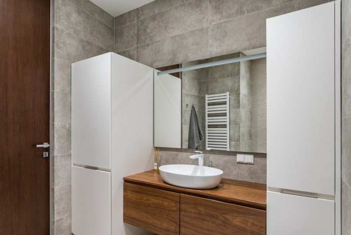 muebles de baño en el estilo del minimalismo