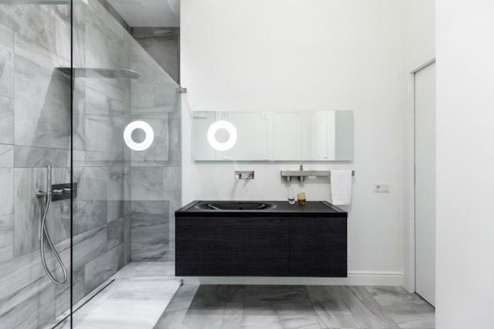 muebles de baño en el estilo del minimalismo