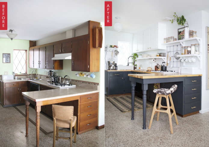 Cocina antes y despues