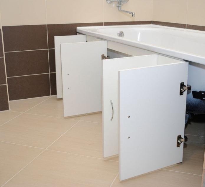 puertas batientes debajo del baño