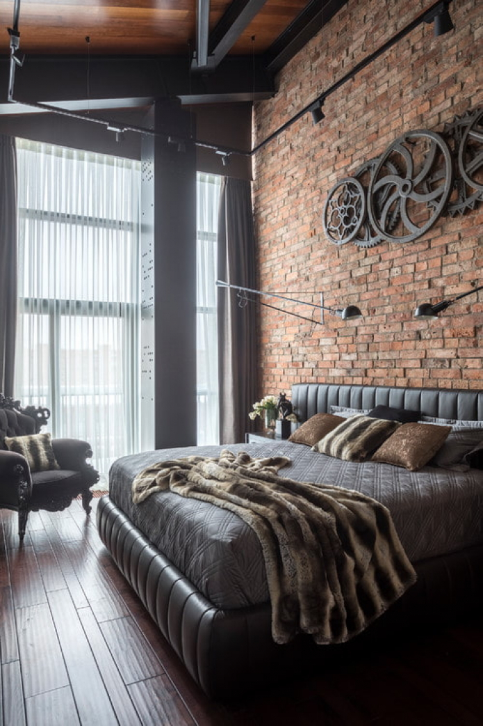 dormitorio estilo loft