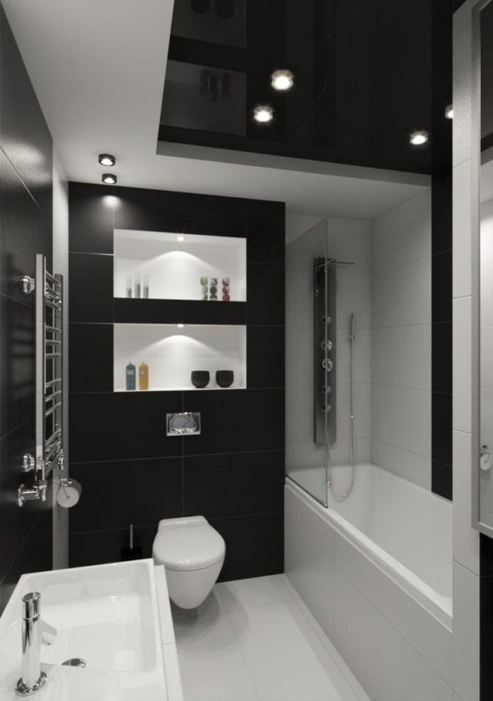 baño blanco y negro