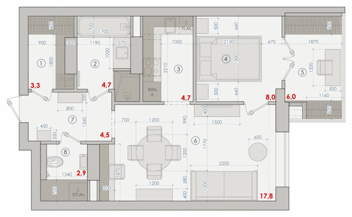 Apartamento después de la remodelación