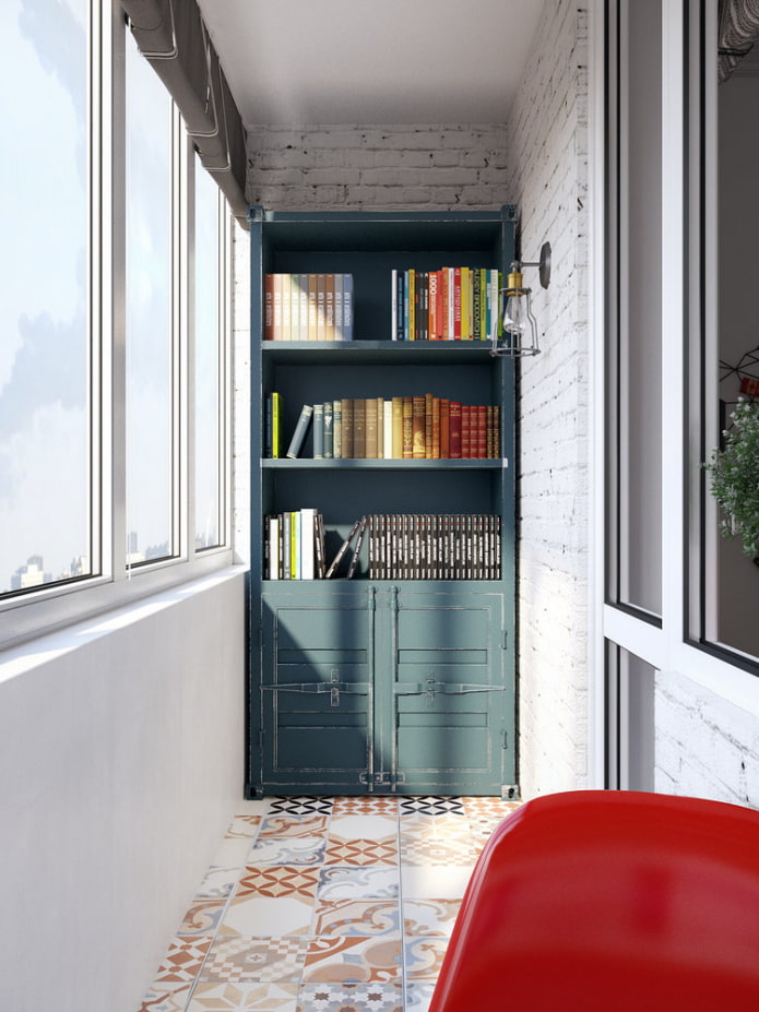 Bookcase sa loggia