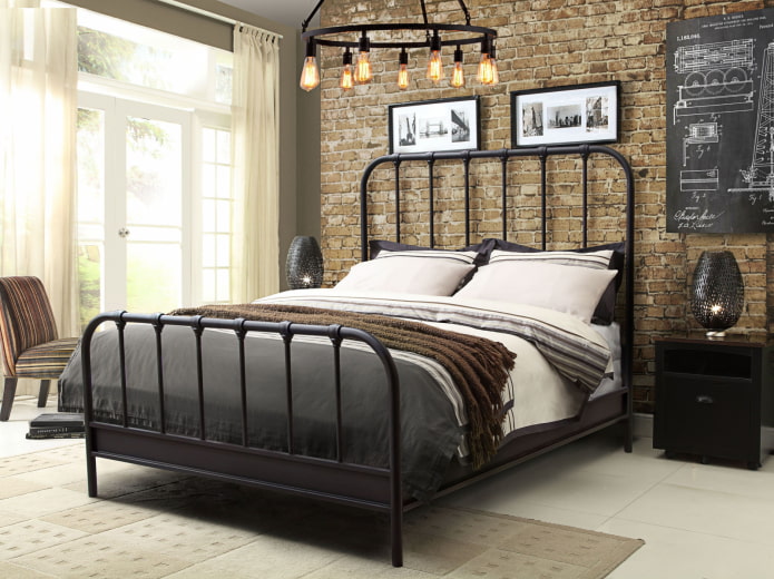 loft de cama de metal