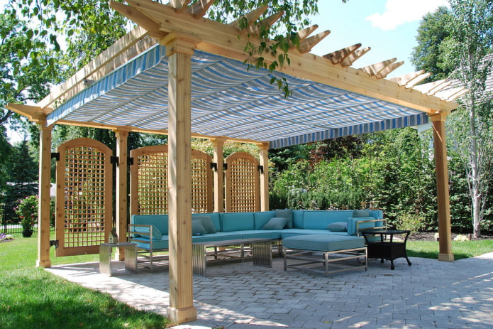 pérgola de madera