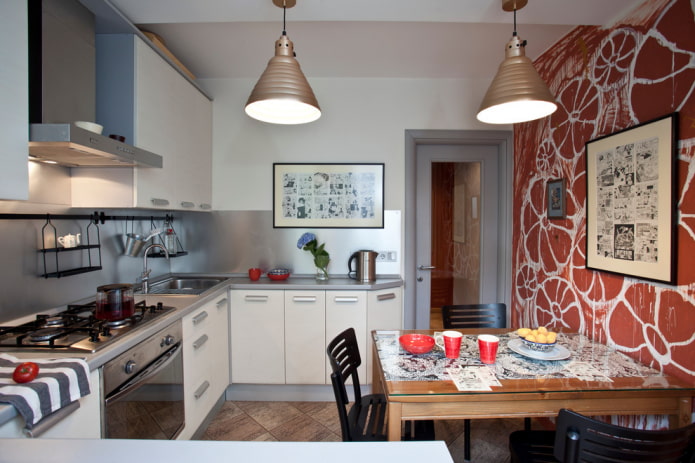 Vista de la cocina desde la ventana.